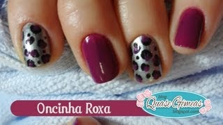 Unhas Decoradas de Oncinha Roxa  by QG [upl. by Solrac872]