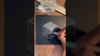 How to draw the Hexahedron Cube Platonic Solids Fast sacredgeometryartist drawing [upl. by Lelia191]