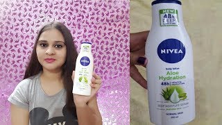 REVIEW NIVEA BODY LOTION ALOE HYDRATION 48H DEEP MOISTURE  HINDI  VIMPILICIOUS BEAUTY [upl. by Levy]