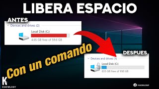 ¡Libera hasta 5GB de espacio en disco GRATIS en Windows con un simple comando🔥 [upl. by Fasto]