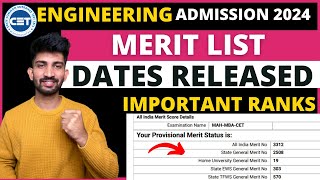 When Engineering Merit List will Release  Engineering Merit List 2024 [upl. by Tdnaltroc757]