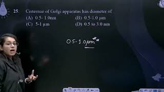 Cisternae of Golgi apparatus has diameter of [upl. by Ysak]