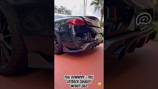 FULL DOWNPIPE  FULL CATBACK EXHAUST INFINITI Q60 🐌🏎️ infiniti q60 cars [upl. by Ydollem]