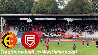 SpVgg Erkenschwick vs Sportfreunde Siegen  Protest der Fans bei Traditionsduell im Westfalenpokal [upl. by Nirrej837]