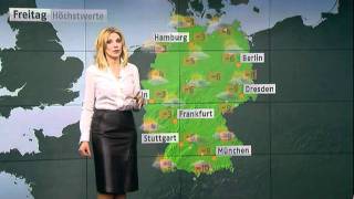 Miriam Pede in schwarzem Lederrock N24 Wetter am 09022012 2 [upl. by Bradman397]