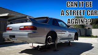 Making my ex drift S13 Silvia into a street car again [upl. by Novyad]