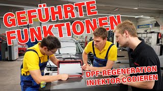 Geführte Funktionen mit dem LAUNCH X431 EURO TAB III  DPF regenerieren amp Injektor codieren [upl. by Vaientina]