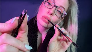 ASMR Mapping Plucking Shaping Your Eyebrows [upl. by Prem]