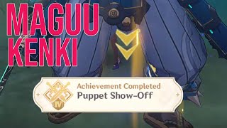 Defeat Maguu kenki while he is taunting you  Puppet Showoff  genshin impact [upl. by Nivak]