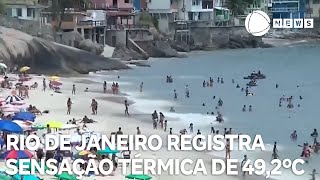 Rio de Janeiro registra sensação térmica de 492ºC [upl. by Connor]