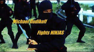 Classic fight scene Michael Dudikoff fights Ninjas Recut [upl. by Arliene]