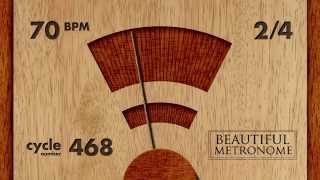 70 BPM 24 Wood Metronome HD [upl. by Yggep851]