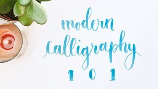 Modern Calligraphy  Easy Tutorial [upl. by Yleme]