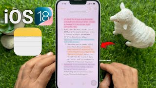 How to Change the Font or Text Color in Notes on iPhone iOS 18 [upl. by Irpak]