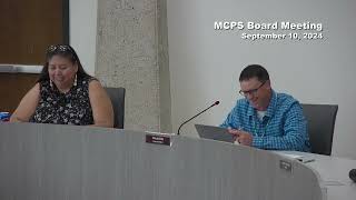 MCPS Board of Trustees Meeting Sept 10 2024 [upl. by Ordnasil]