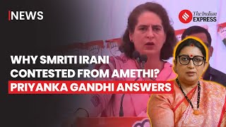 Priyanka Gandhi Slams Smriti Irani in Amethi Campaign Rally  Lok Sabha Election 2024 [upl. by Madeline]