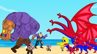 Evolution Of TEAM SPIDER BRACHIOSAURUS Vs Evolution of TEAM THANOS Who Is The King Of Monsters [upl. by Kitty]