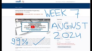 Getting Started with Competitive Programming Week 7 Assignment With Programming August 2024 IITG [upl. by Ternan]