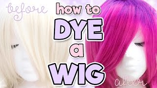 HOW TO DYE A SYNTHETIC WIG  Alexas Wig Series 7 [upl. by Airtened483]