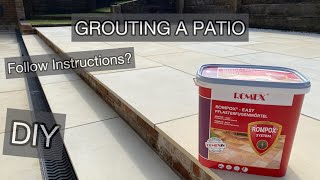 GROUTING  POINTING AN INDIAN SANDSTONE PATIO [upl. by Sawyer380]