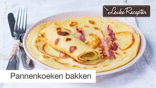 Pannenkoeken bakken 🥞  LeukeReceptennl [upl. by Adnahsar]