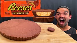 ASMR MUKBANG GIANT CHOCOLATE PEANUT BUTTER REESES GIANT REESES PEANUT BUTTER CUPS EATING SOUNDS [upl. by Kathlene]