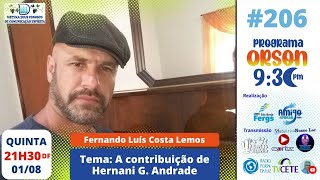 Contribuição de HERNANI G ANDRADE  Fernando Lemos  ProgOrson 21h30DF206 [upl. by Nosam741]