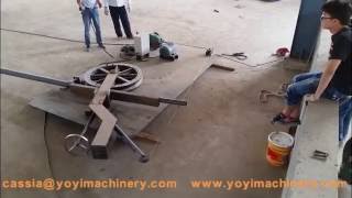 Light pole production lineSteel pole bending machine [upl. by Welcy360]