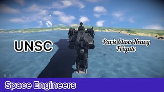 Halo  UNSC Paris Class Heavy Frigate Full Scale UNSC Ship  1  Space Engineers [upl. by Arriaet]