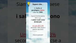 Perché in Italia gli stipendi non aumentano lavoro soldi [upl. by Bonaparte]