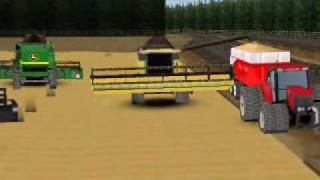 sim tractor colhendo trigo [upl. by Reinald]