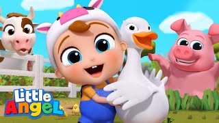 Old MacDonald had a Farm Farm Animals Song  Little Angel Kids Songs amp Nursery Rhymes [upl. by Navnod]