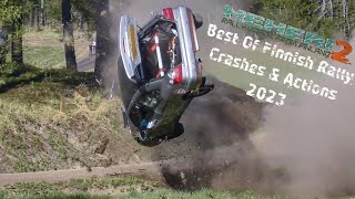 Best Of Finnish Rally Crashes amp Actions 2023 [upl. by Gravante]