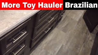 More  Luxe fifth wheel Toy Hauler Brazilian interior  luxury toy hauler [upl. by Atsahs]