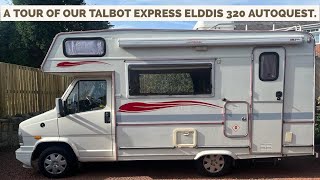 A Tour of Our Talbot Express Elddis Autoquest 320 Motorhome  Camper [upl. by Eemaj]