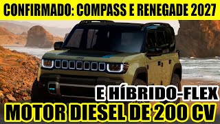 CONFIRMADO COMPASS E RENEGADE DE NOVA GERAÇÃO  HÍBRIDOFLEX E DIESEL [upl. by Chico]