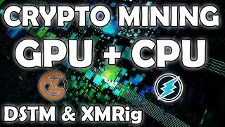 Crypto Mining with GPU  CPU Tutorial  Get the Most Profit From Your Computer [upl. by Malik]