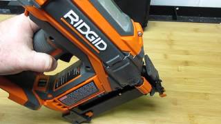 RIDGID HYPERDRIVE 18Volt Brushless 18Gauge Brad Nailer R09890B Review [upl. by Ailama]