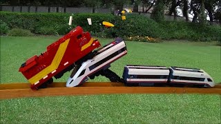 High speed LEGO trains collision test [upl. by Cir702]