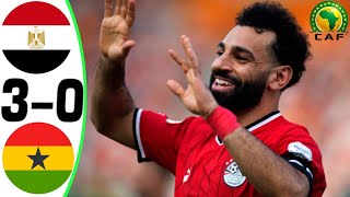 Egypt vs Ghana 30  All Goals and Highlights  2024 🔥 SALAH [upl. by Richers]