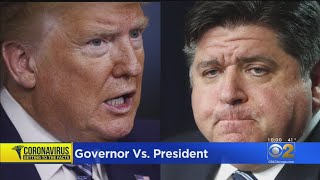 War Of Words Between Pritzker Trump During COVID19 Epidemic [upl. by Opportuna]