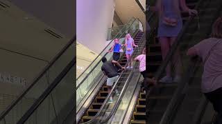 Escalator prank gone right shorts [upl. by Ehcor]