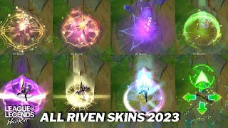 All Riven Skins 2023 Comparison Wildrift [upl. by Stoeber576]