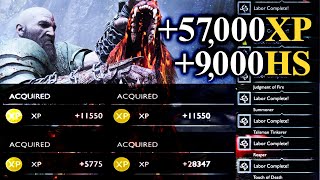 God of War  Fastest Hacksilver Farming Setup 57000XP  9000HS Per Minute [upl. by Flemming]