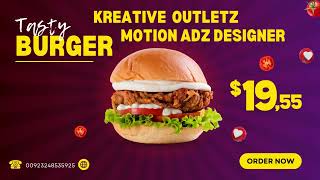 burger business ads designer [upl. by Tamarra]