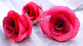 How To Make A Crepe Paper Rose [upl. by Stavro]