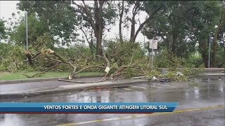 Defesa Civil confirma passagem de Tsunami Meteorológico em Santa Catarina [upl. by Shaefer549]