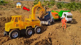 gadi gadi khela cartoon 85 🔥  new toys video dump truck jcb loading mud fun with kids [upl. by Eitsud]