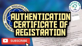 Paano magpa authenticate ng Certificate of Registration sa PRC [upl. by Lap]