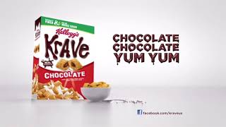 Kellogg’s Krave Chocolate Krave Cereal Chocolate Chocolate Yum Yum [upl. by Rust]